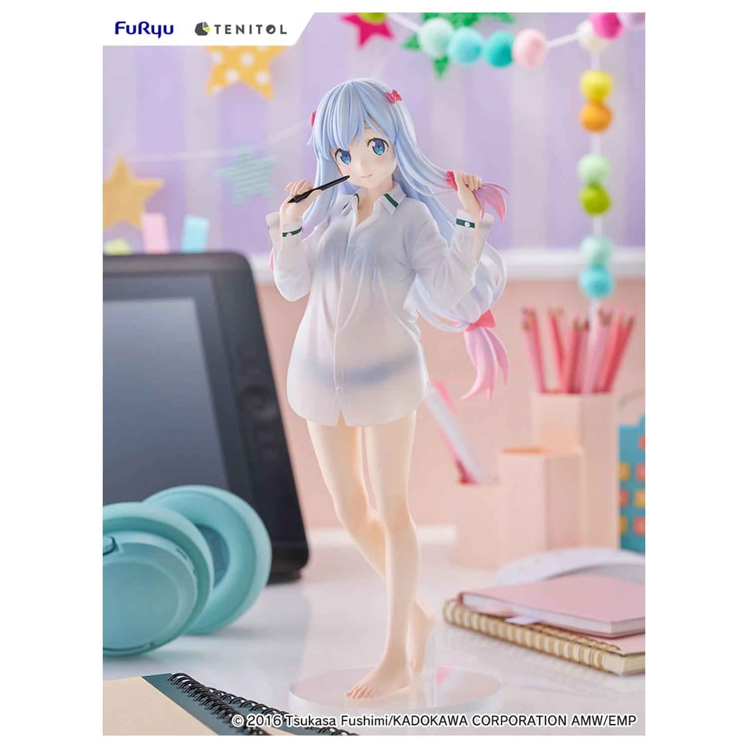 Eromanga Sensei Tenitol Tall Statuie din PVC Sagiri Izumi Shirts Ver. 30 cm poza produsului