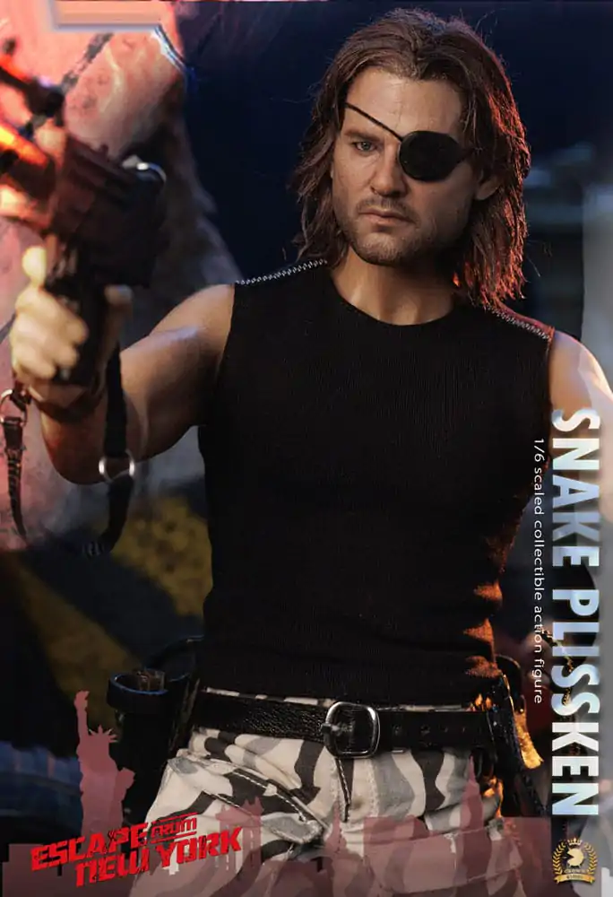 Figurină de acțiune Seria Crown Escape from New York 1/6 Snake Plissken (Versiune păr real) 30 cm poza produsului