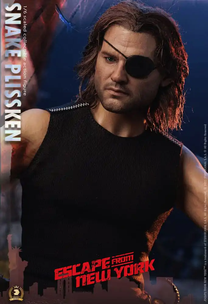 Figurină de acțiune Seria Crown Escape from New York 1/6 Snake Plissken (Versiune păr real) 30 cm poza produsului