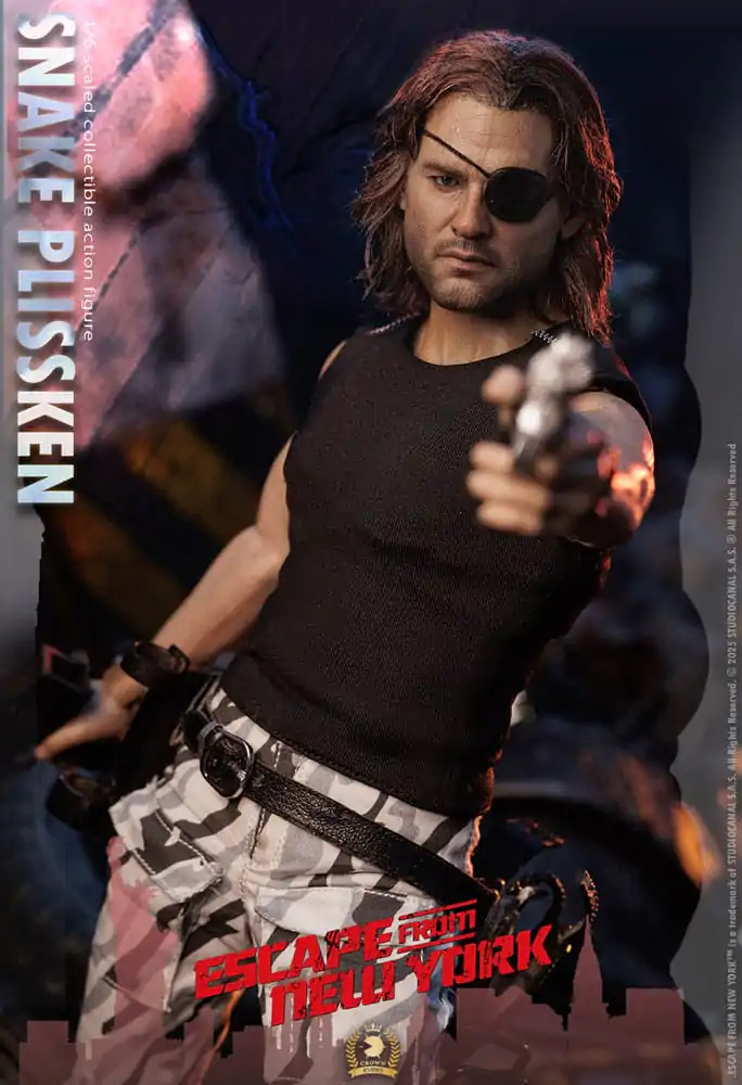 Figurină de acțiune Seria Crown Escape from New York 1/6 Snake Plissken (Versiune păr real) 30 cm poza produsului