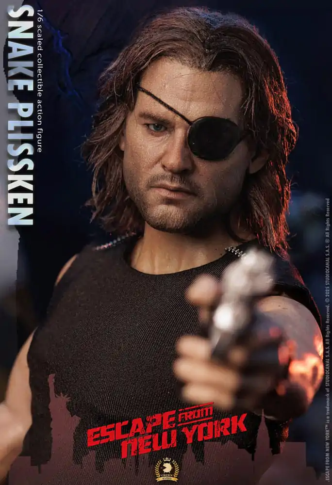 Figurină de acțiune Seria Crown Escape from New York 1/6 Snake Plissken (Versiune păr real) 30 cm poza produsului