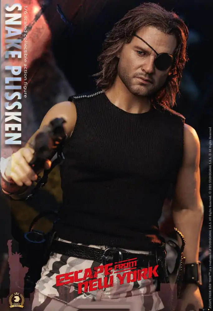 Figurină de acțiune Seria Crown Escape from New York 1/6 Snake Plissken (Versiune păr real) 30 cm poza produsului