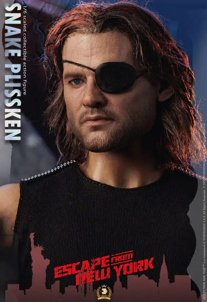 Figurină de acțiune Seria Crown Escape from New York 1/6 Snake Plissken (Versiune păr real) 30 cm poza produsului
