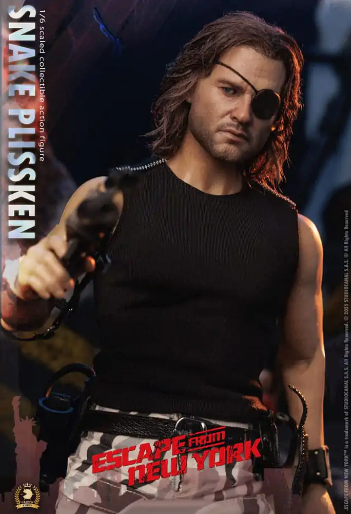 Figurină de acțiune Seria Crown Escape from New York 1/6 Snake Plissken (Versiune păr real) 30 cm poza produsului