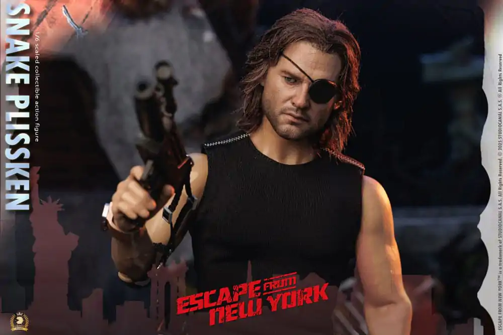 Figurină de acțiune Seria Crown Escape from New York 1/6 Snake Plissken (Versiune păr real) 30 cm poza produsului