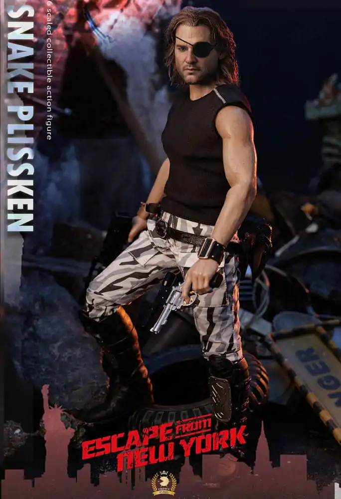 Figurină de acțiune Seria Crown Escape from New York 1/6 Snake Plissken (Versiune păr real) 30 cm poza produsului