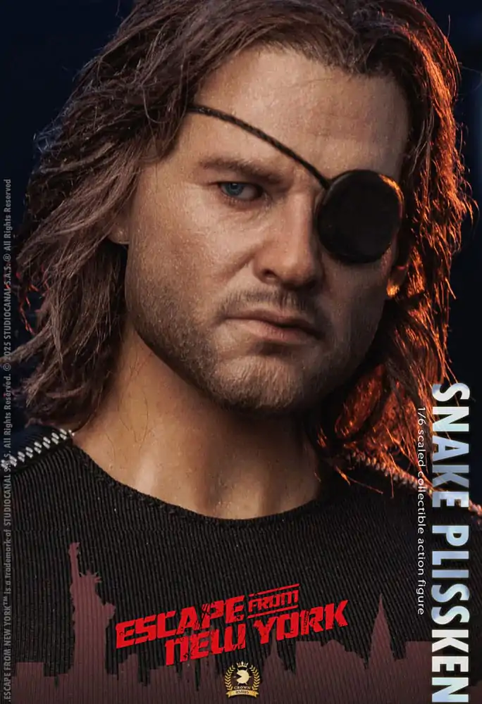 Figurină de acțiune Seria Crown Escape from New York 1/6 Snake Plissken (Versiune păr real) 30 cm poza produsului