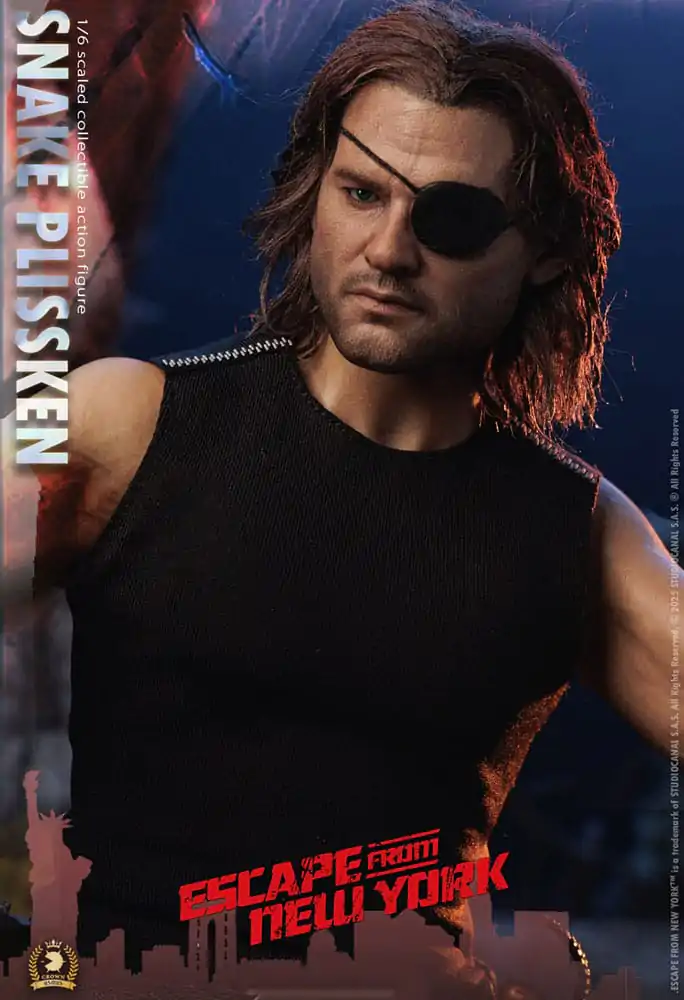 Figurină de acțiune Seria Crown Escape from New York 1/6 Snake Plissken (Versiune păr real) 30 cm poza produsului