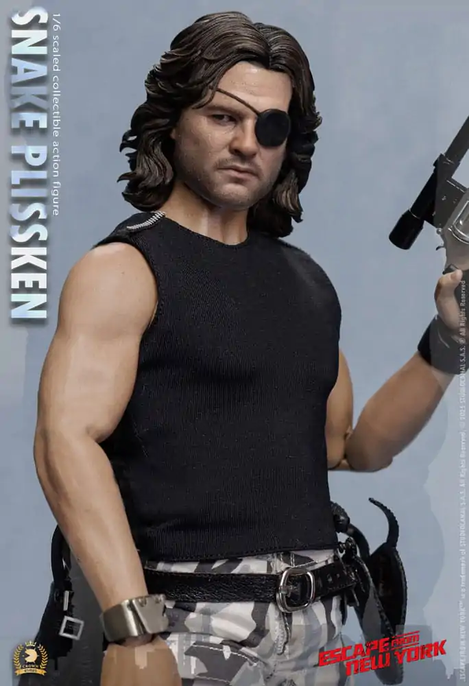 Figurină de acțiune Escape from New York Crown Series 1/6 Snake Plissken (Versiune păr sculptat) 30 cm poza produsului