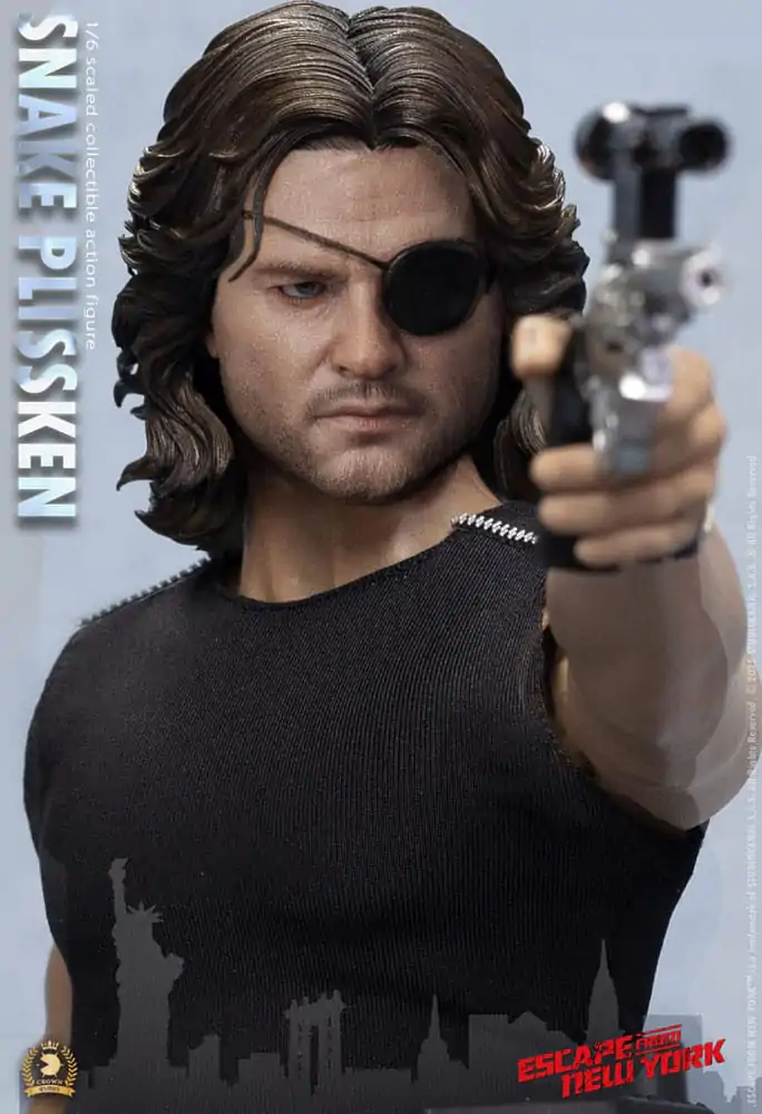 Figurină de acțiune Escape from New York Crown Series 1/6 Snake Plissken (Versiune păr sculptat) 30 cm poza produsului