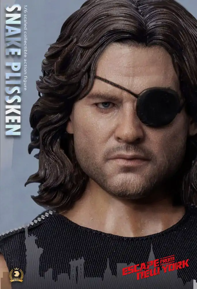 Figurină de acțiune Escape from New York Crown Series 1/6 Snake Plissken (Versiune păr sculptat) 30 cm poza produsului