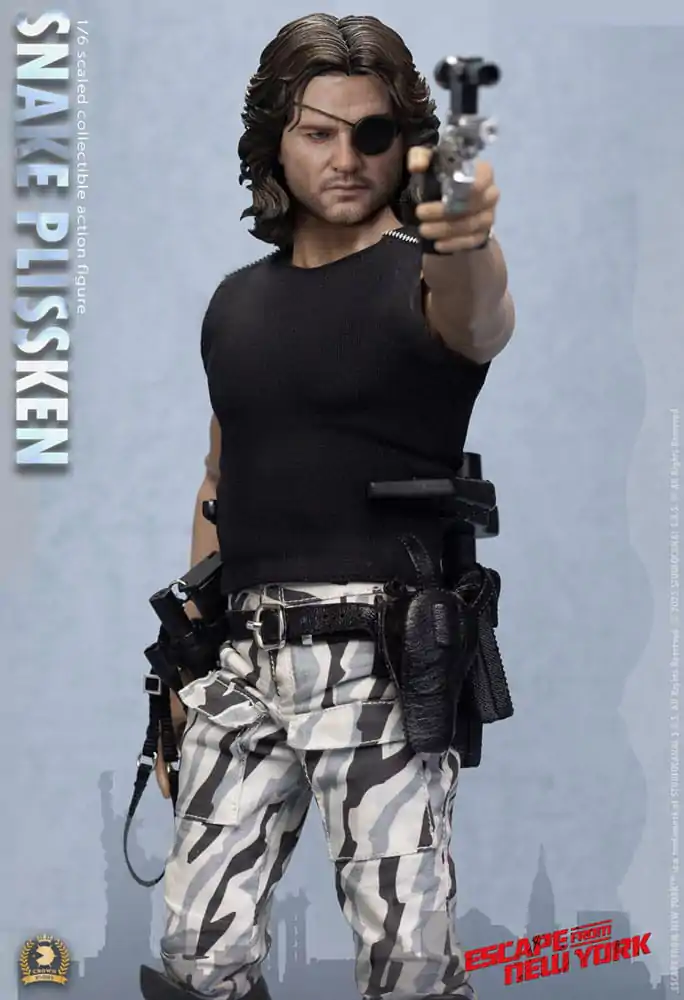 Figurină de acțiune Escape from New York Crown Series 1/6 Snake Plissken (Versiune păr sculptat) 30 cm poza produsului