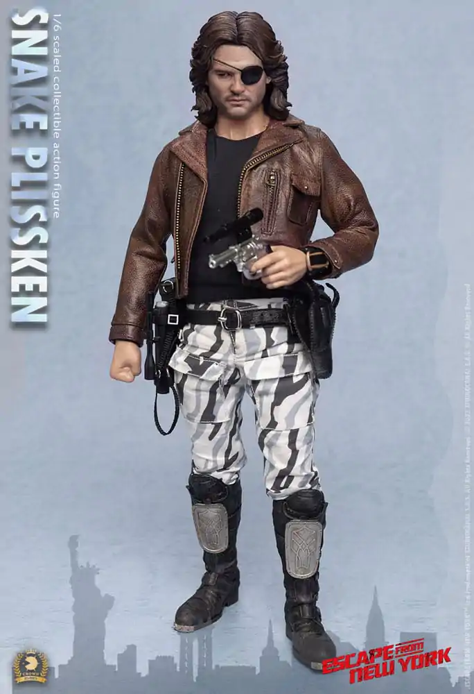 Figurină de acțiune Escape from New York Crown Series 1/6 Snake Plissken (Versiune păr sculptat) 30 cm poza produsului