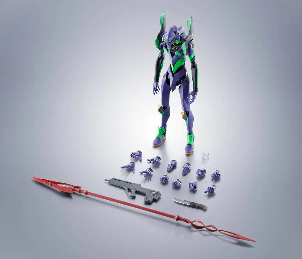 Evangelion: 3.0+1.0 Thrice Upon a Time Robot Spirits Figurina de acțiune Side EVA Evangelion Test Type-01 + Spear of Cassius ERenewal Color Edition Reissue poza produsului
