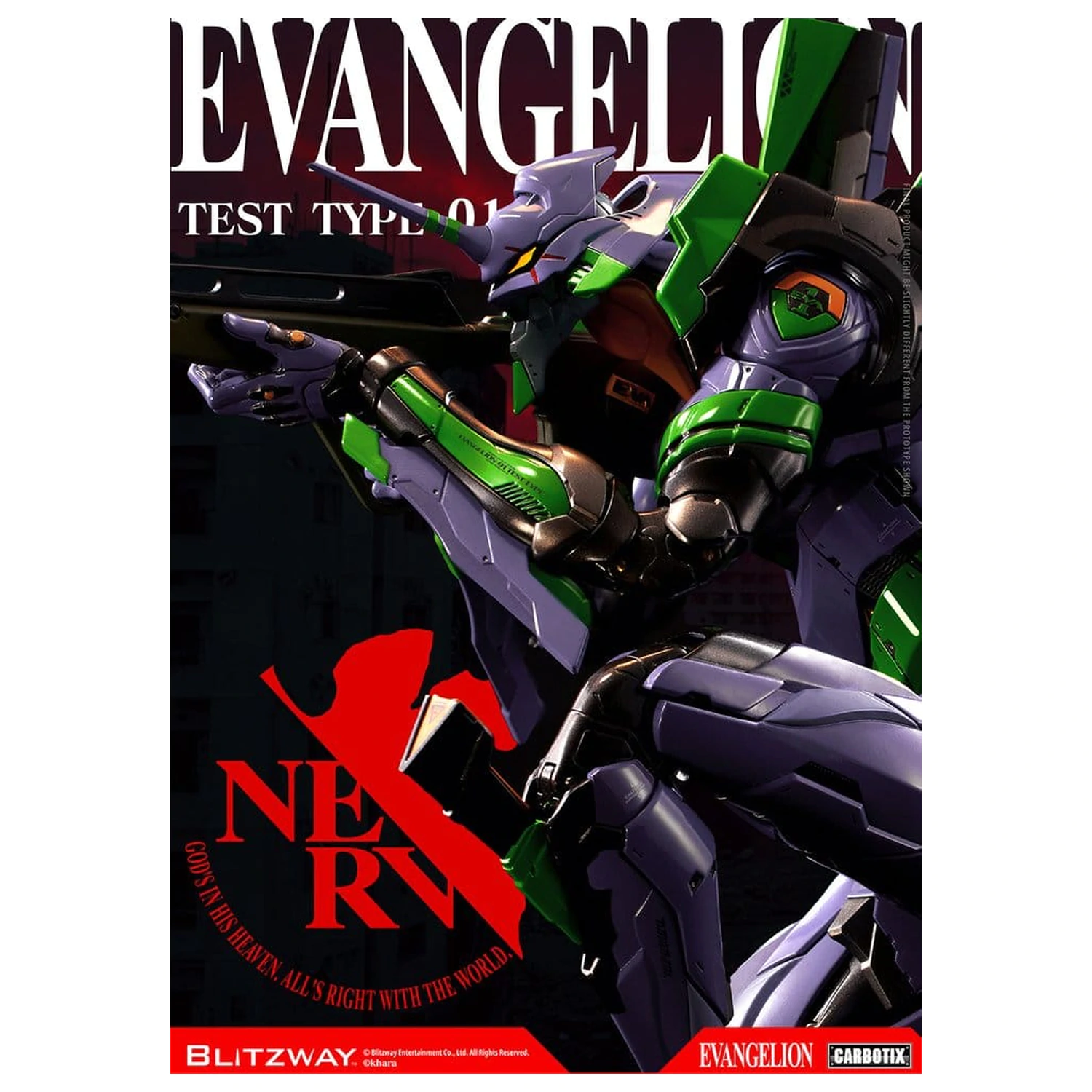 Evangelion Carbotix Figurina de acțiune Evangelion Unit-01 Test Type (Standard Ver.) 33 cm poza produsului