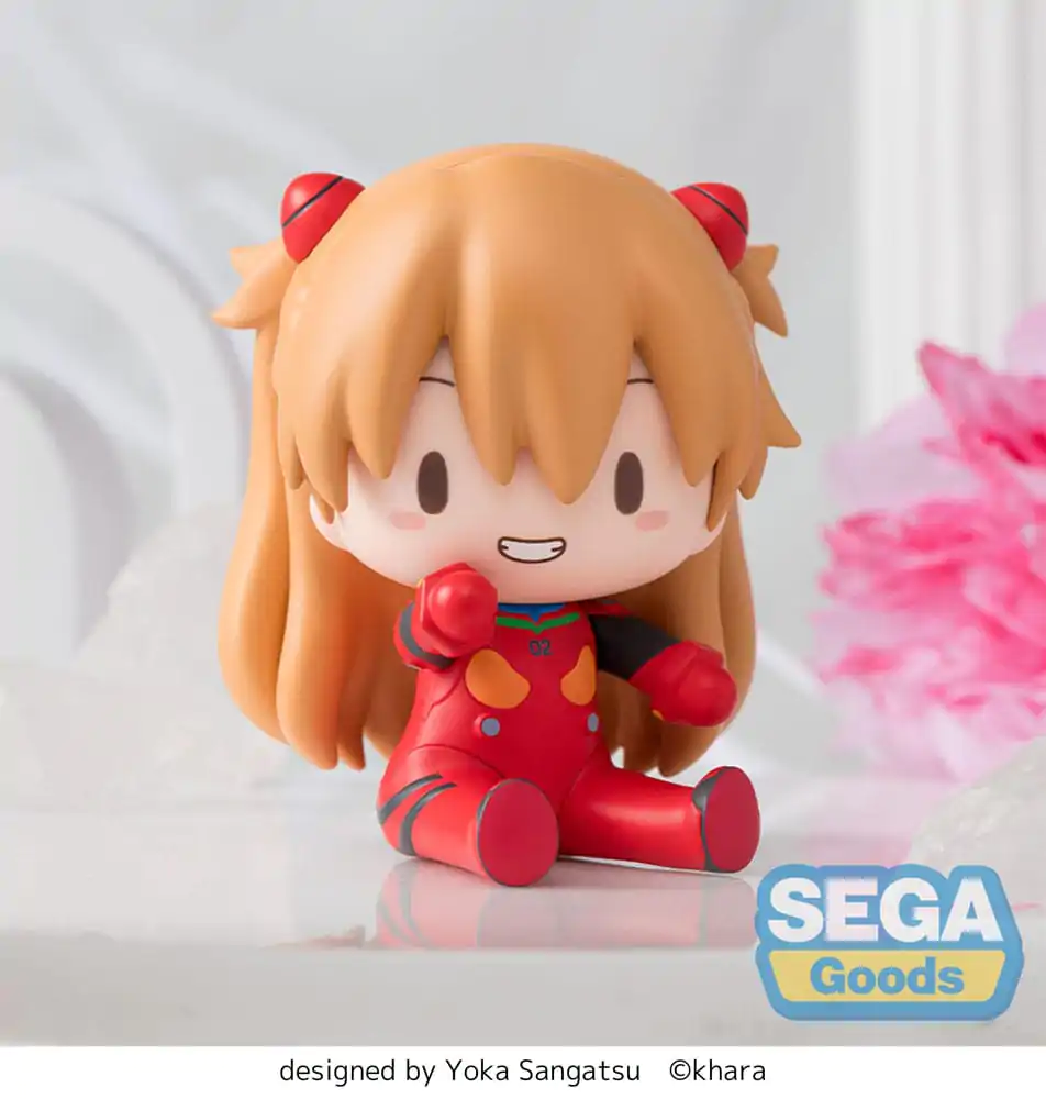 Evangelion: New Theatrical Edition Fuwa Petit Chibi Figurina Asuka Plug Suit 8 cm poza produsului