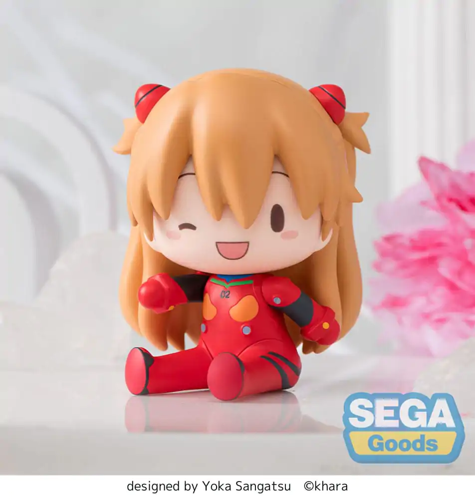 Evangelion: New Theatrical Edition Fuwa Petit Chibi Figurina Asuka Plug Suit 8 cm poza produsului