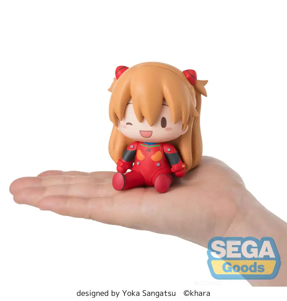 Evangelion: New Theatrical Edition Fuwa Petit Chibi Figurina Asuka Plug Suit 8 cm poza produsului