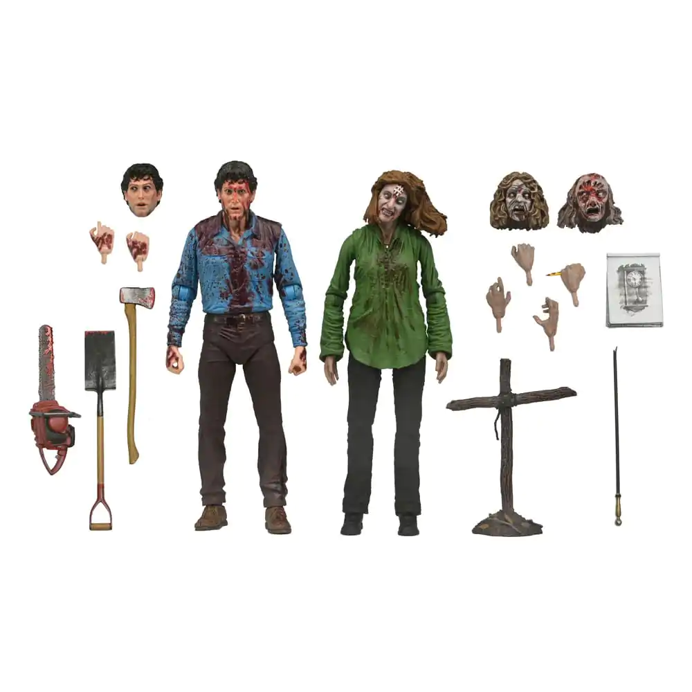 Figurină de acțiune Evil Dead Ultimate 2-Pack Bloody Ash & Cheryl Williams 18 cm poza produsului