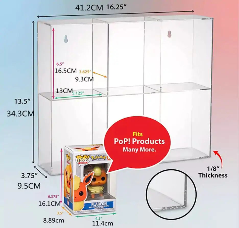 Evoretro Vitrină Acrilică pentru 6 Funko Pops poza produsului