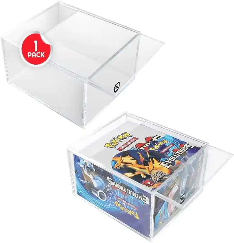 Evoretro Acrylic Display Case for Cutii Booster / Elite Trainer Boxes Ver. 1 with Sliding Lid poza produsului
