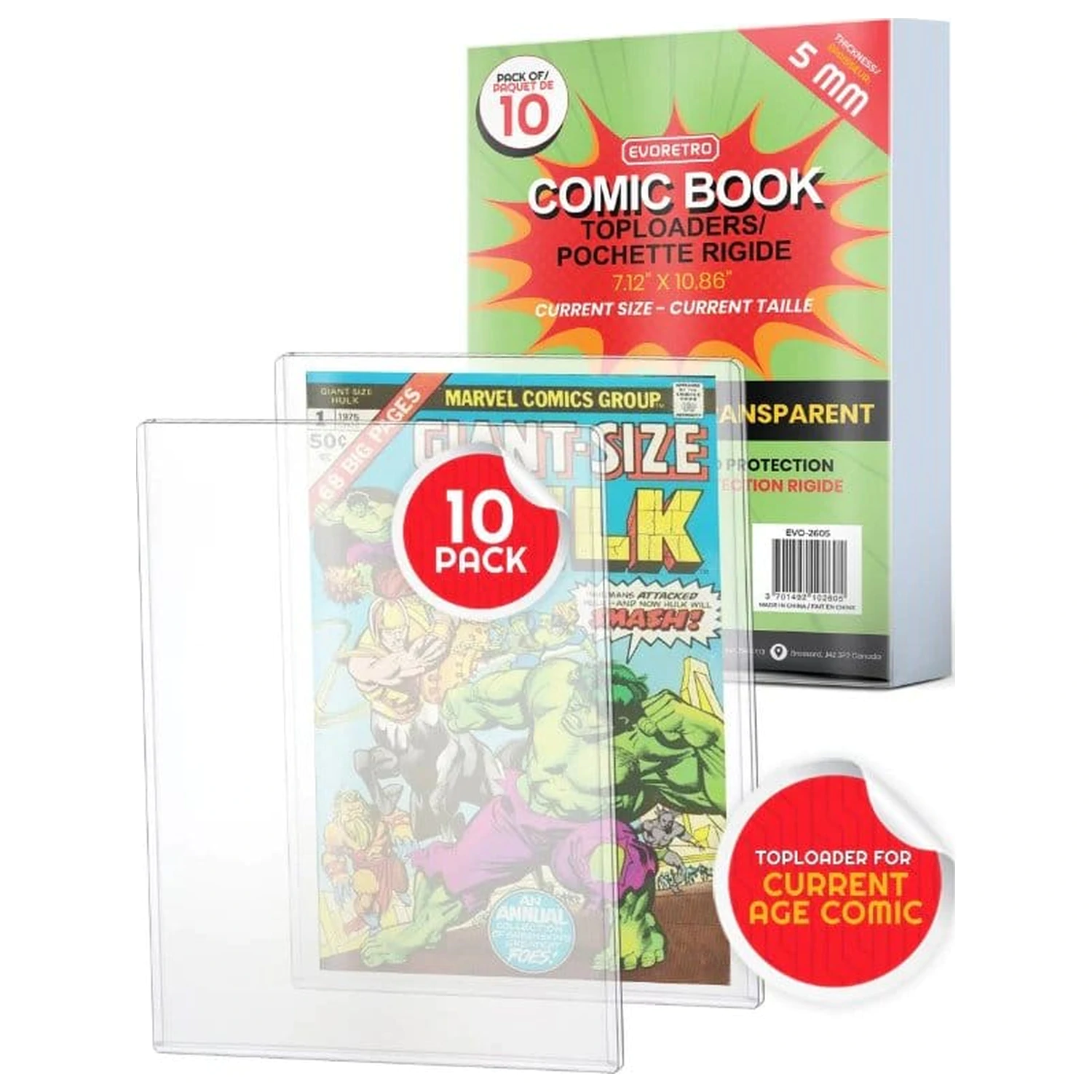 Evoretro Comics Topload Holder pachet de 10 curente poza produsului
