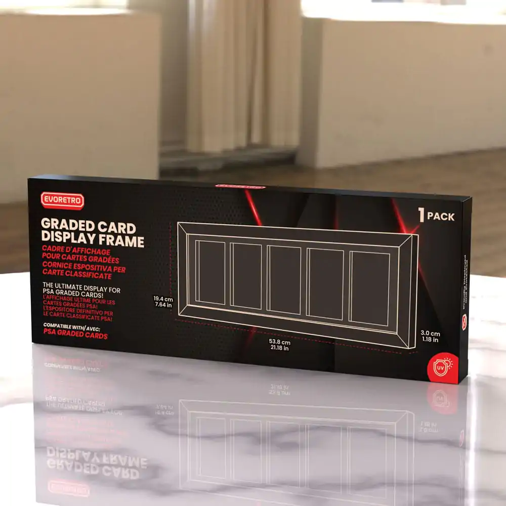 Evoretro Graded Card Display Frame pentru 5 PSA Graded Cards poza produsului