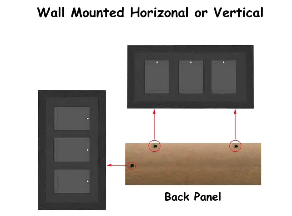 Evoretro Graded Card Display Rămă pentru 3 PSA Graded Carduri poza produsului