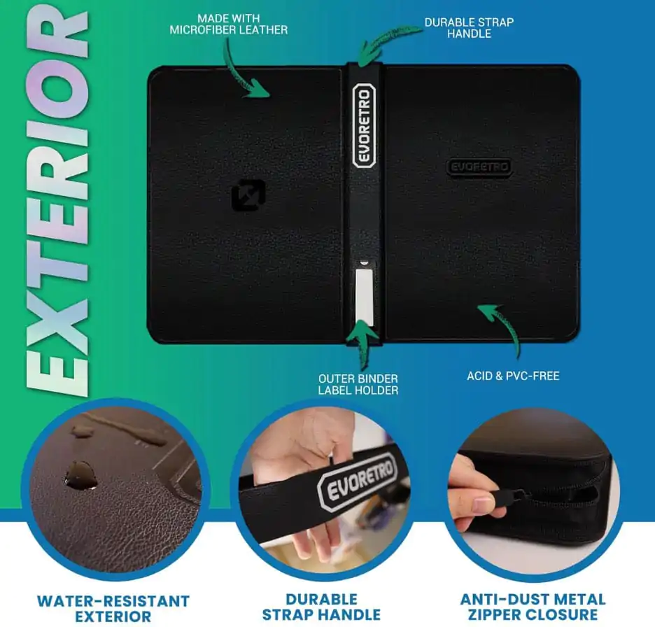 Evoretro Shield+ Topload Cards Liant Compact 96 Cărți Black poza produsului