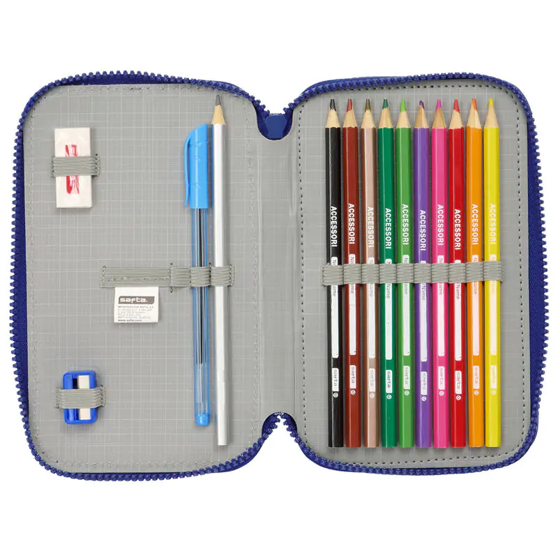 F.C Barcelona etui dublu pentru creioane 28 piese poza produsului