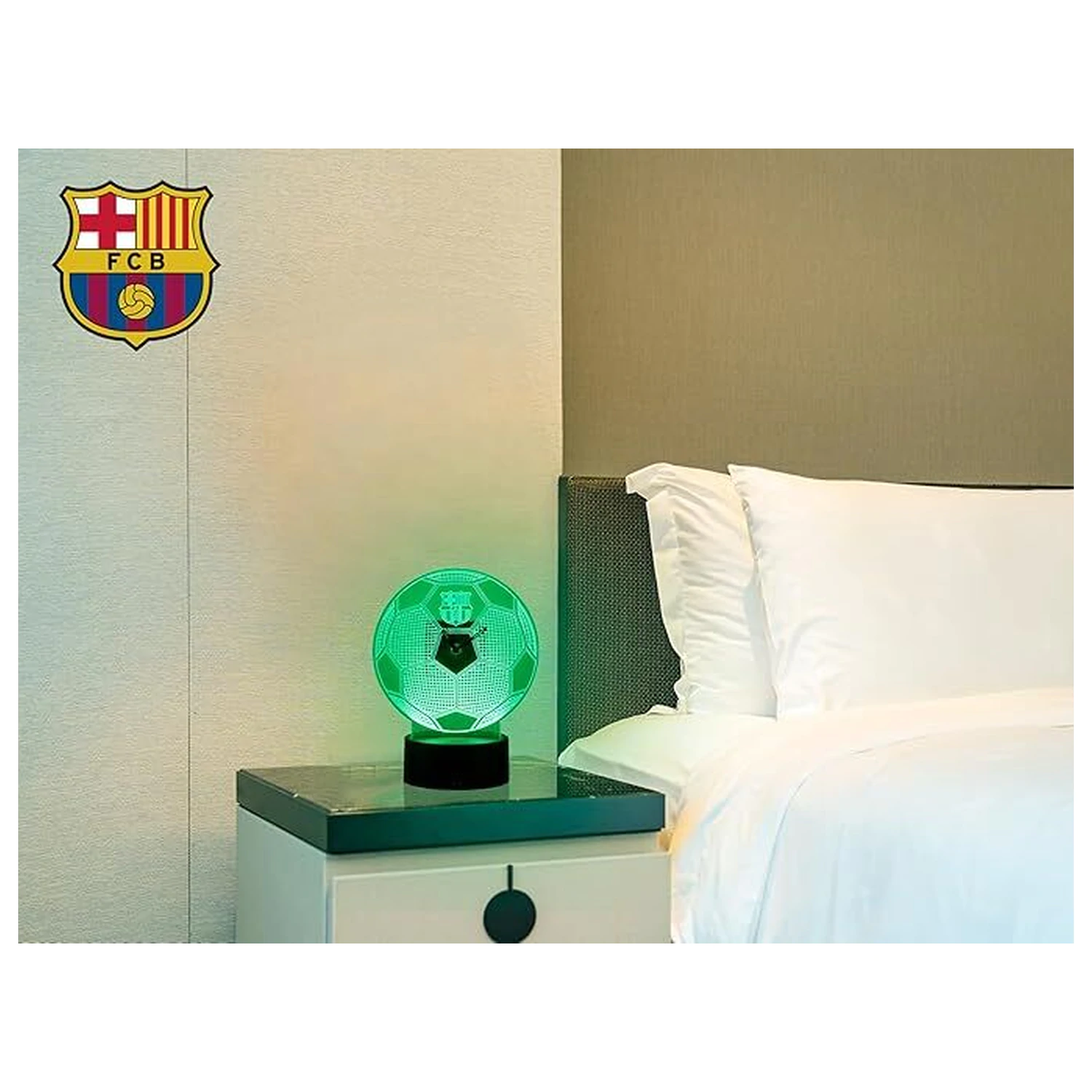F.C. Barcelona ceas LED din metacrilat poza produsului