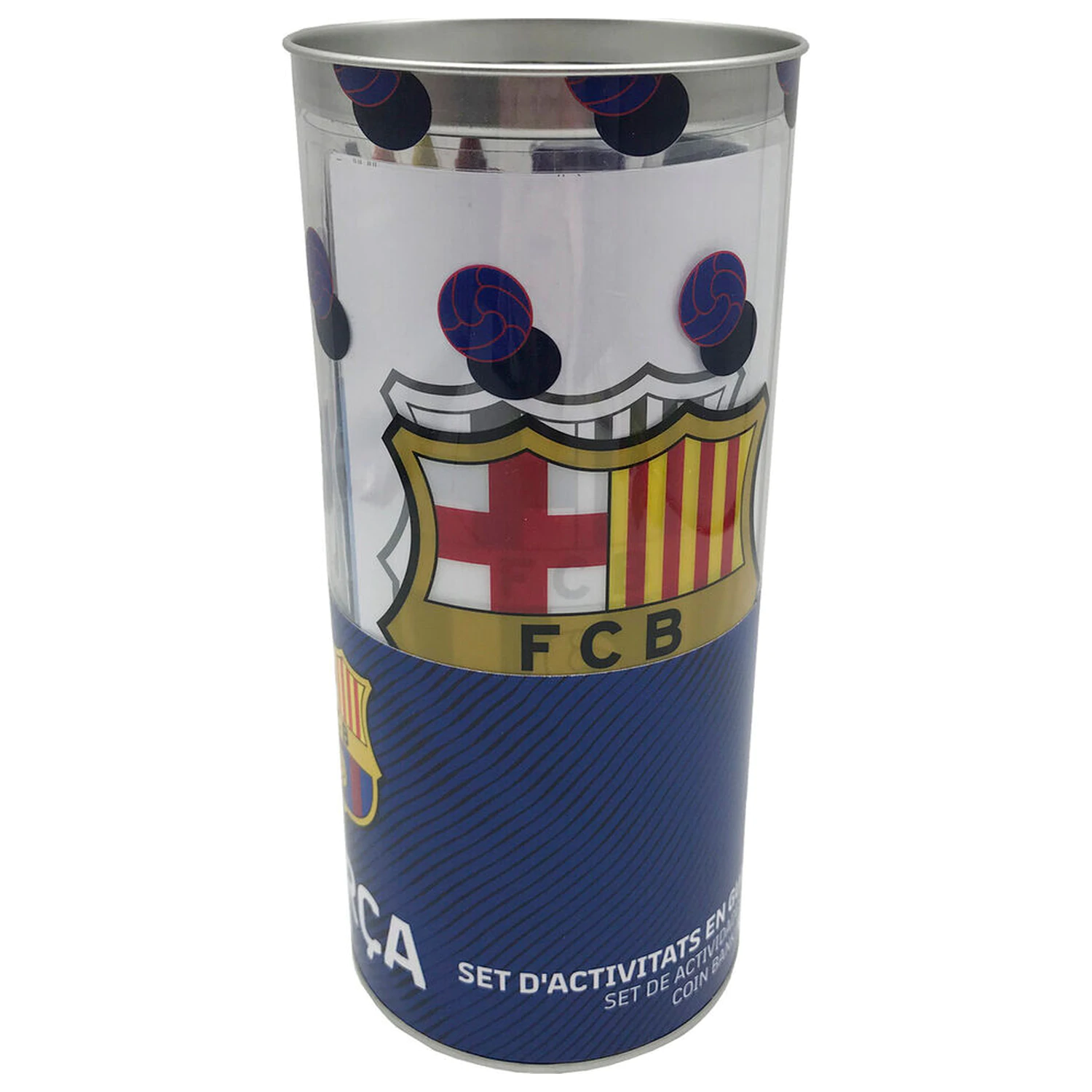 F.C. Barcelona cutie de bani set activitati 38 de bucati poza produsului