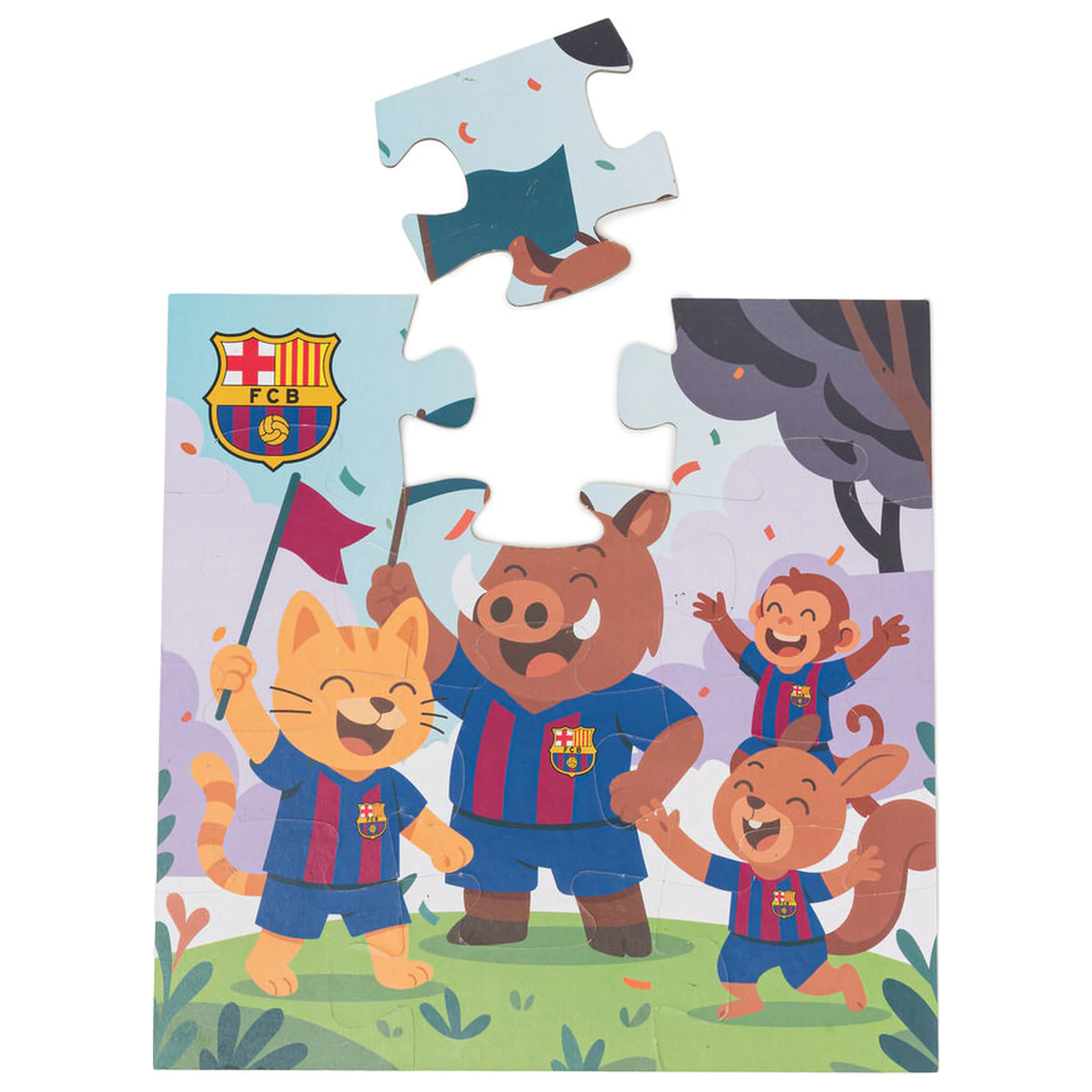 F.C. Barcelona puzzle 12 piese poza produsului