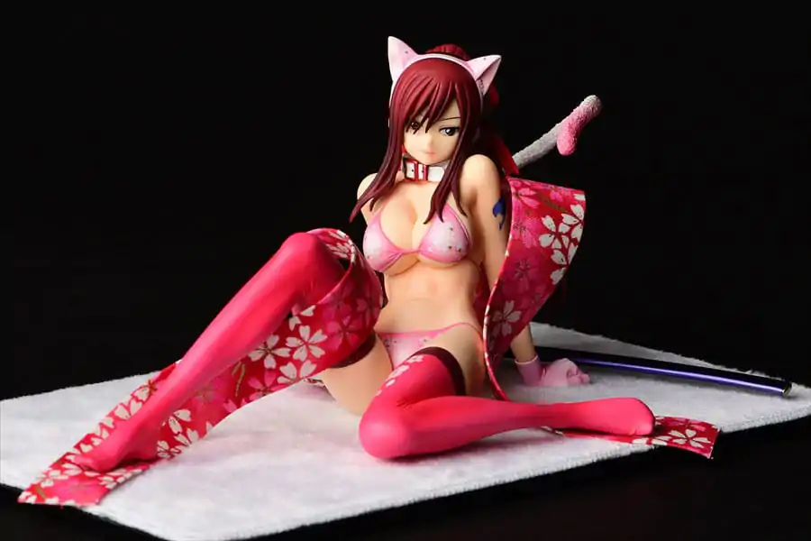 Fairy Tail Statuie 1/6 Erza Scarlet - Cherry Blossom CAT Gravure_Style 13 cm poza produsului