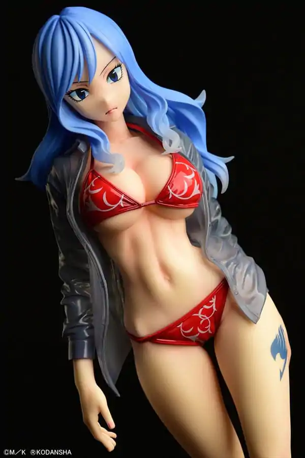 Statuie Fairy Tail 1/6 Jubia Lokser Gravure_Stylesee-through wet shirt Bikini Roșu!! 25 cm poza produsului