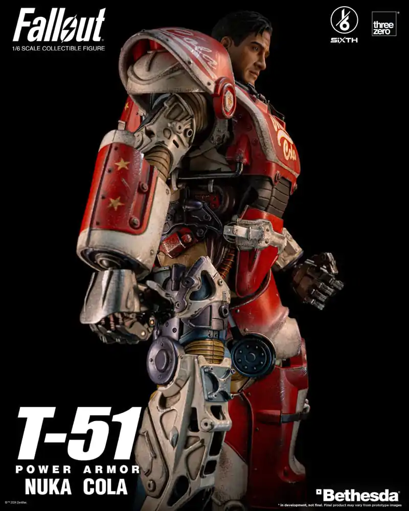 Figurină de acțiune Fallout 1/6 Armură energetică T-51 Nuka Cola Power Armor 37 cm poza produsului