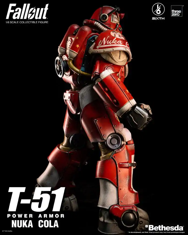 Figurină de acțiune Fallout 1/6 Armură energetică T-51 Nuka Cola Power Armor 37 cm poza produsului