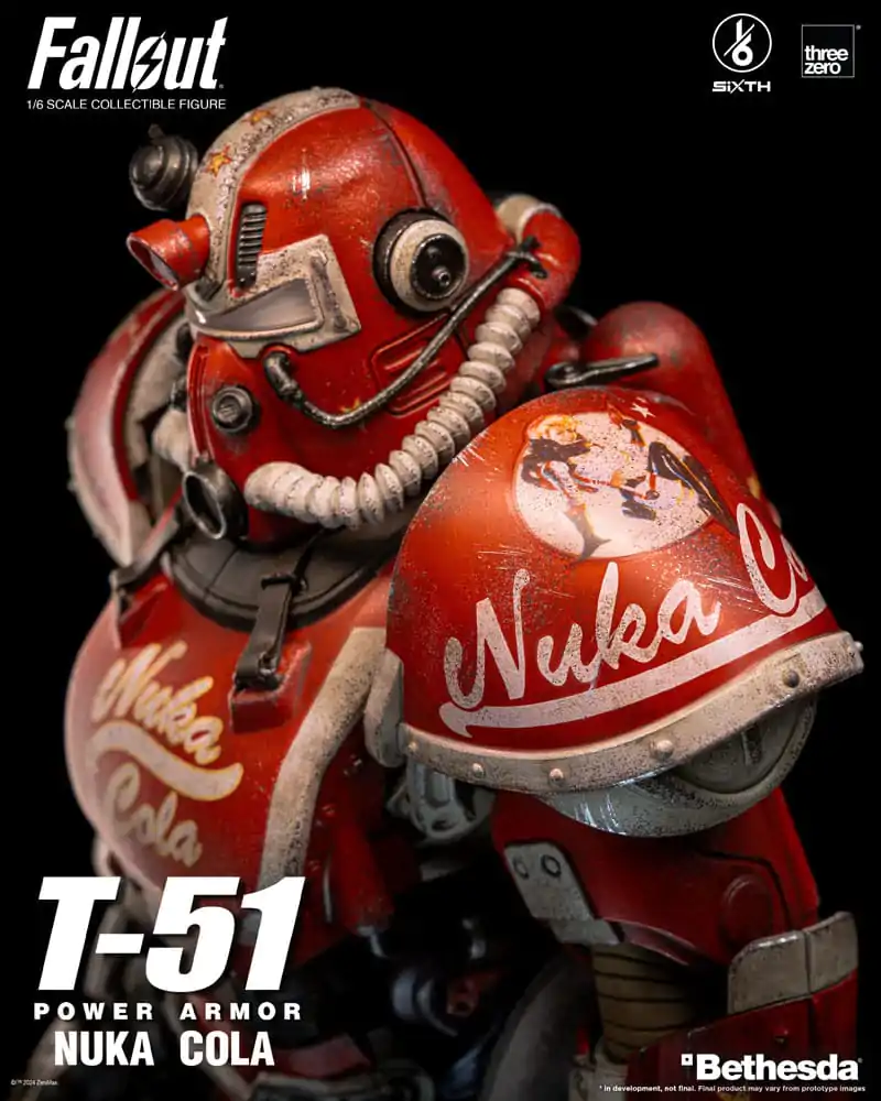 Figurină de acțiune Fallout 1/6 Armură energetică T-51 Nuka Cola Power Armor 37 cm poza produsului