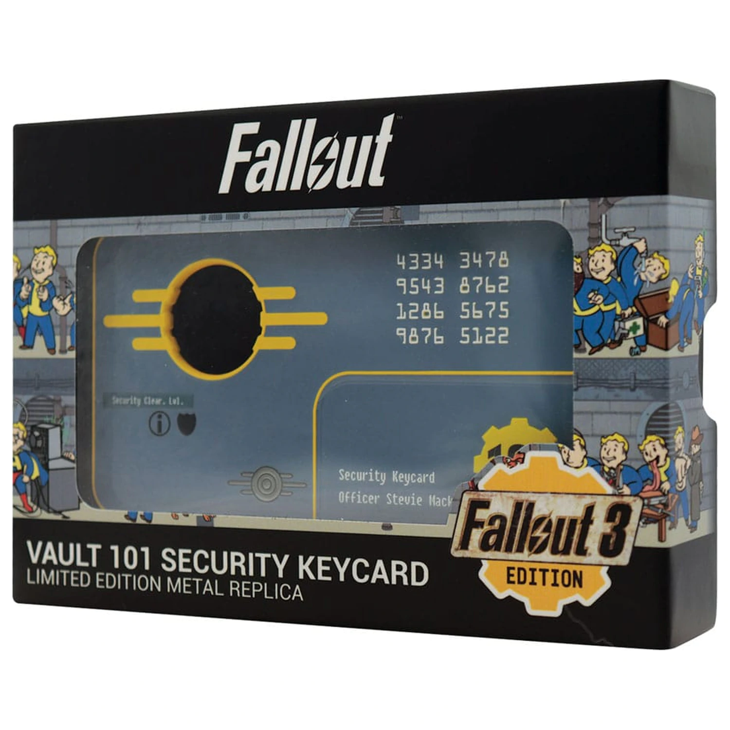 Fallout 3 Replica Vault 101 Security Keycard Editie Limitata poza produsului