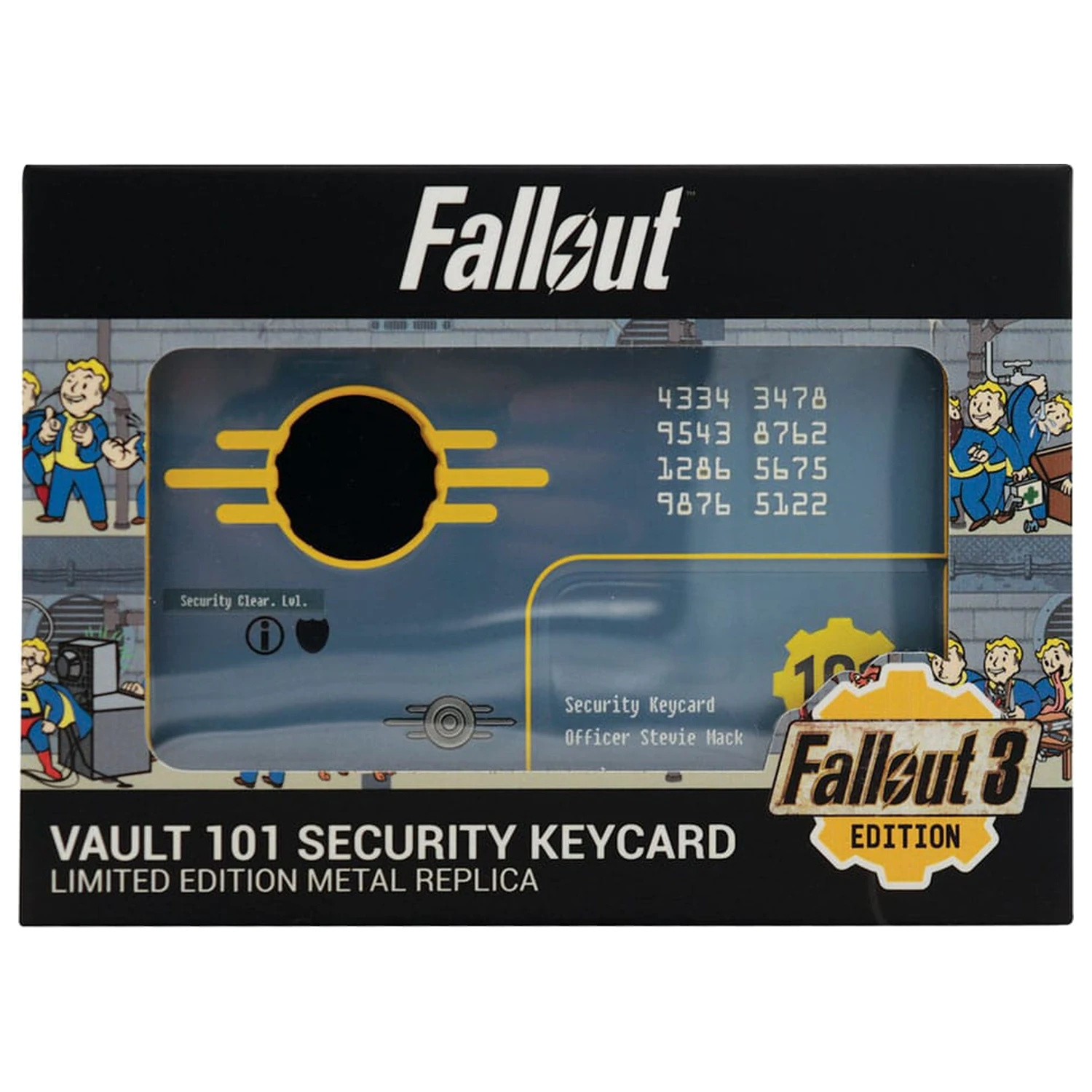 Fallout 3 Replica Vault 101 Security Keycard Editie Limitata poza produsului