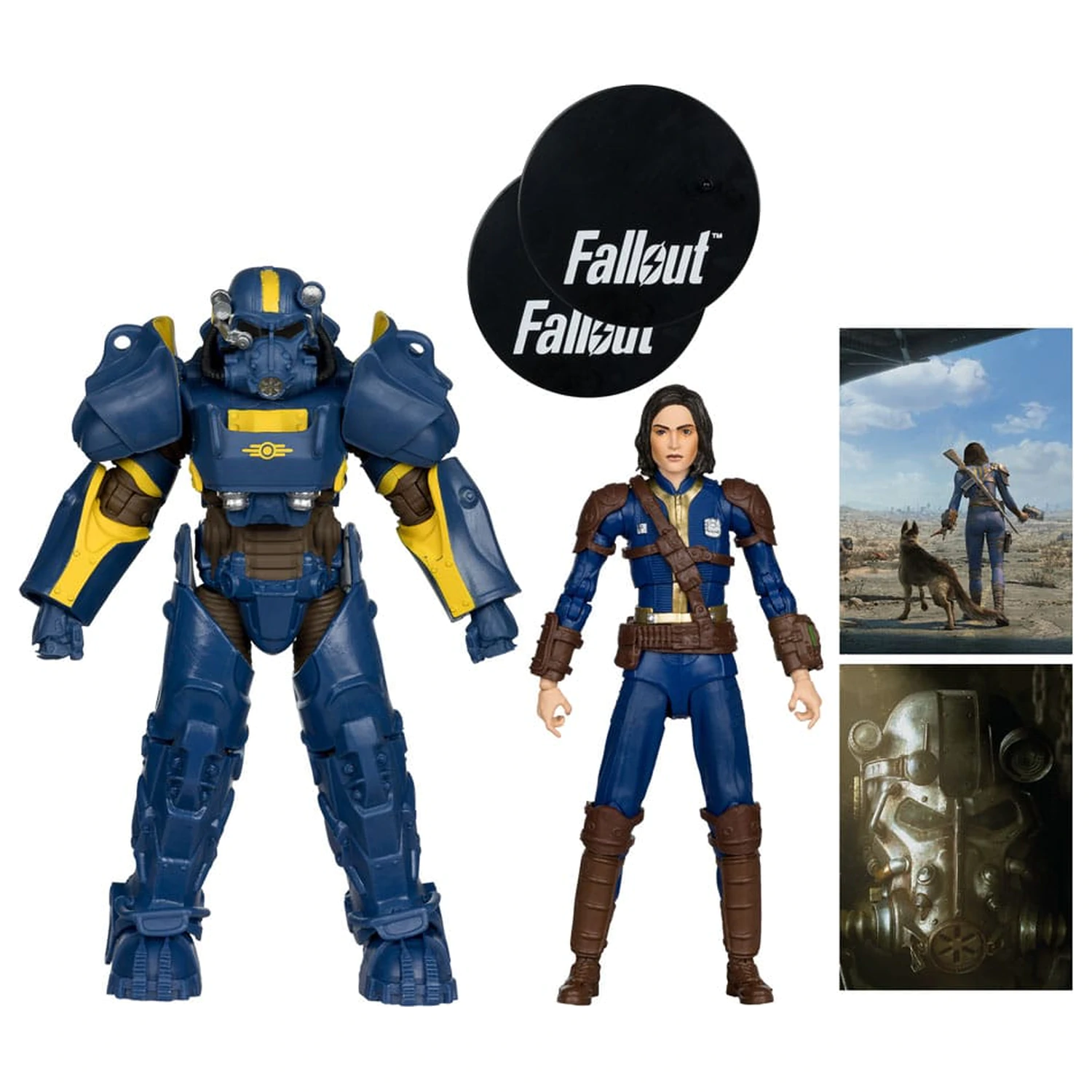 Fallout 4 Statuie set de 2 bucati T-60 Vault Tec & Sole Survivor 18 cm poza produsului