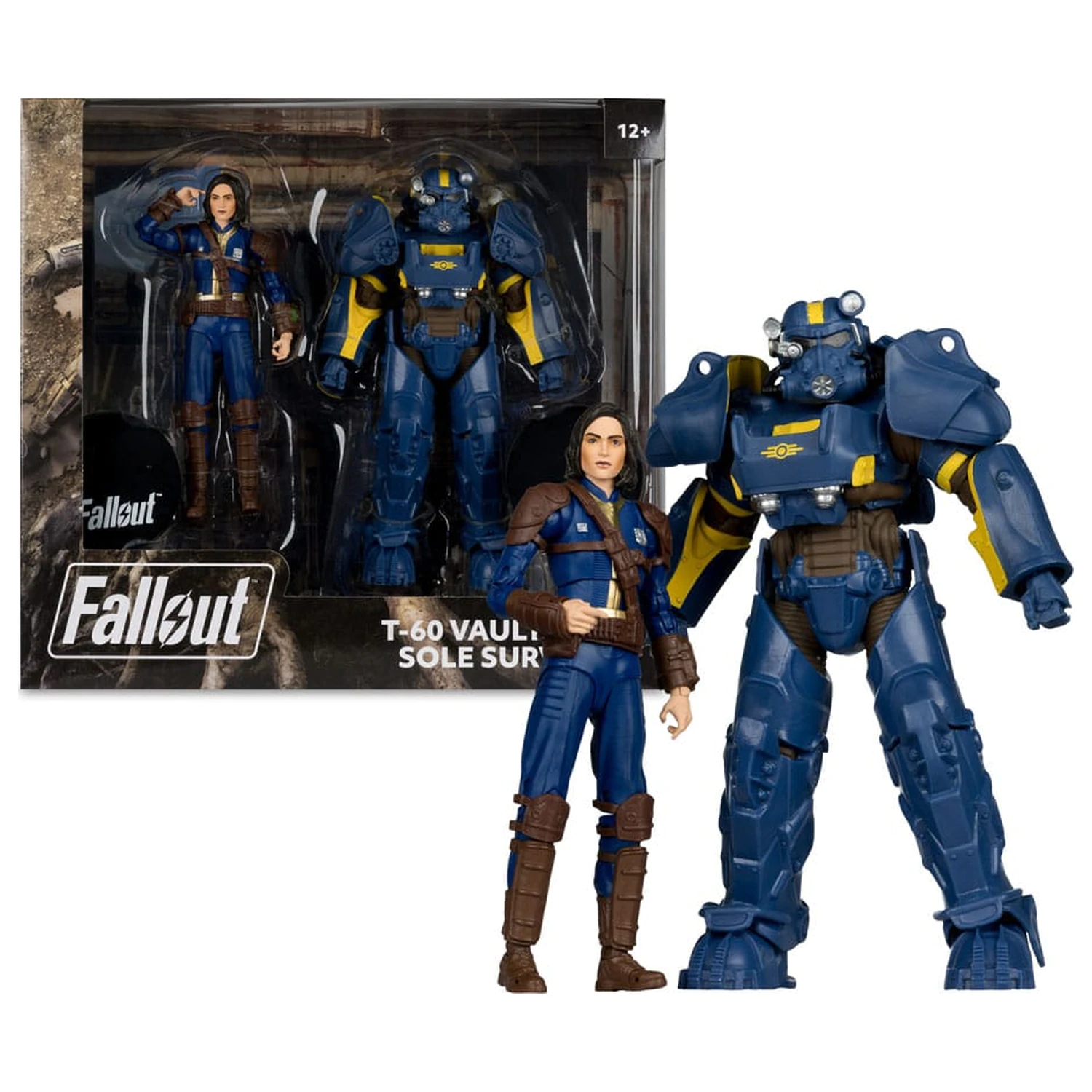 Fallout 4 Statuie set de 2 bucati T-60 Vault Tec & Sole Survivor 18 cm poza produsului