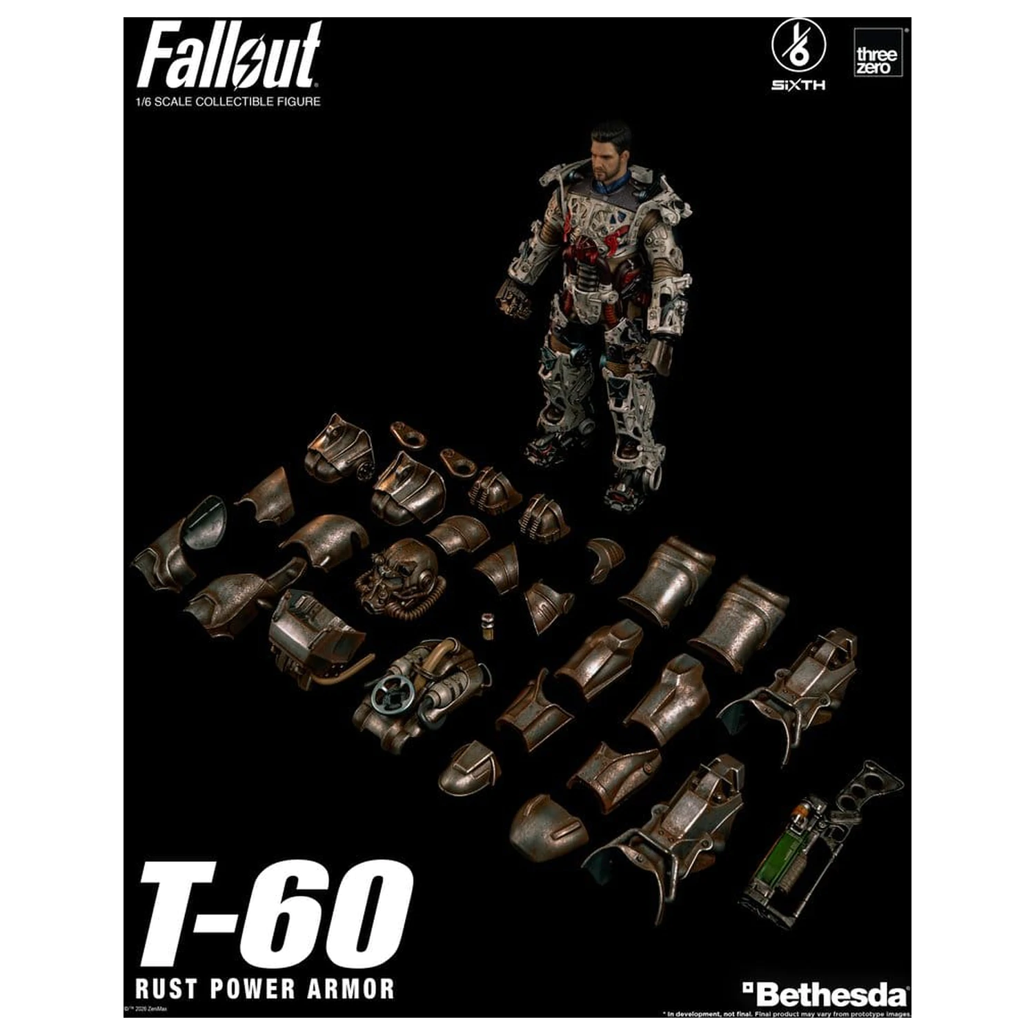 Fallout Figurina de Actiune 1/6 T-60 Rust Power Armor poza produsului
