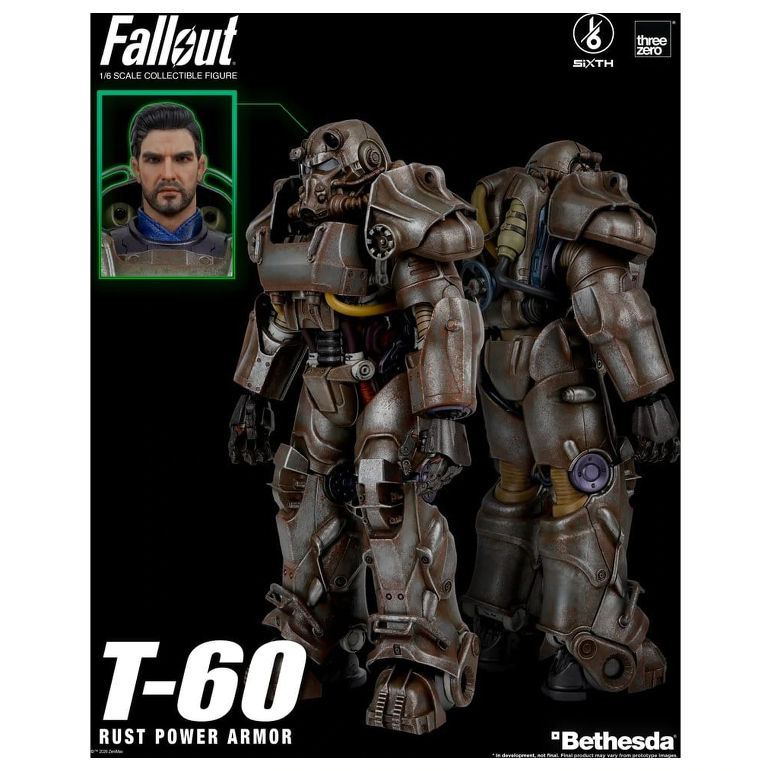 Fallout Figurina de Actiune 1/6 T-60 Rust Power Armor poza produsului