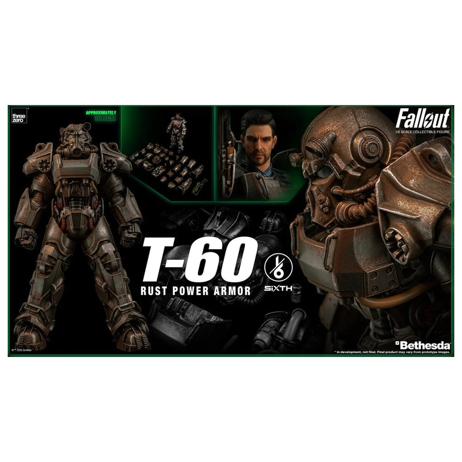 Fallout Figurina de Actiune 1/6 T-60 Rust Power Armor poza produsului