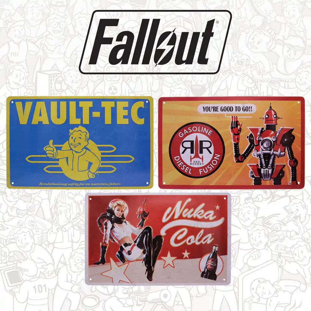 Fallout Tablă Metalică 3 Bucăți Brands poza produsului