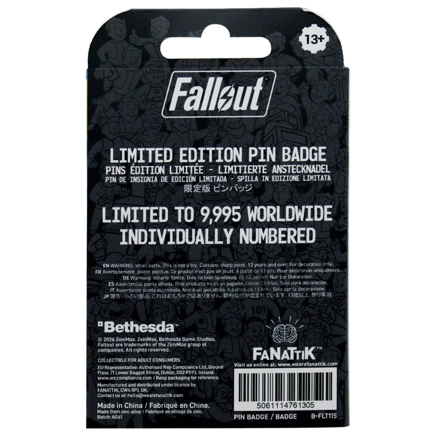 Fallout Pin Badge Vault Door 111 Editie Limitata Articulat poza produsului