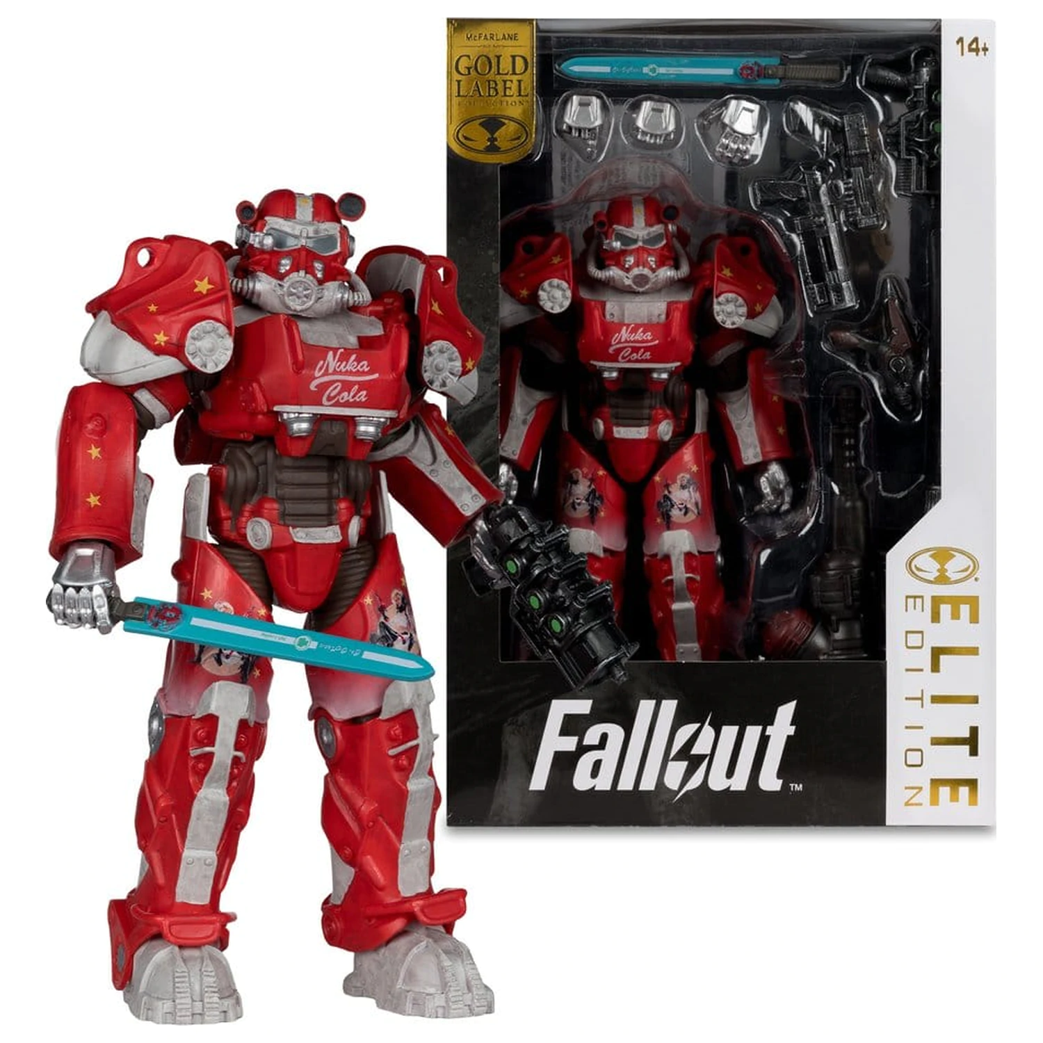 Fallout McFarlane Elite Edition Figurina de actiune Fallout 76 Nuka Cola T-60 (Gold Label) 19 cm poza produsului
