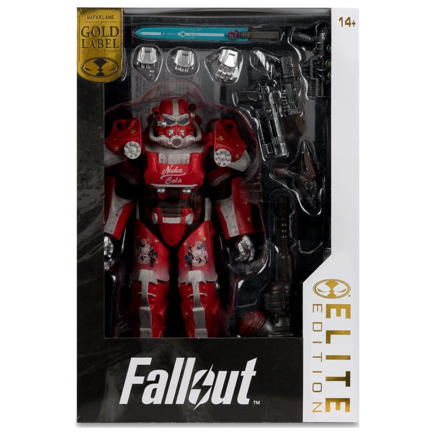 Fallout McFarlane Elite Edition Figurina de actiune Fallout 76 Nuka Cola T-60 (Gold Label) 19 cm poza produsului