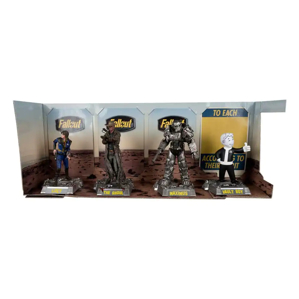 Fallout Movie Maniacs Statuie PVC Set 4 Lucy, Maximus, The Ghoul & Vault Boy 15 cm poza produsului